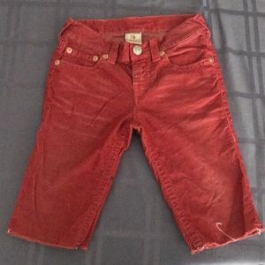 True Religion Bots Geno Cut off Shorts